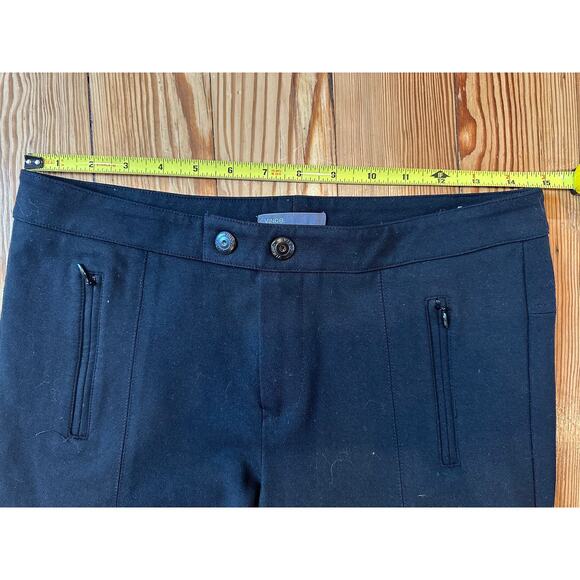 VINCE. Black Snap Zip Closure Faux Zip Front Pockets Straight Cigarette Pants 8 - Picture 8 of 10